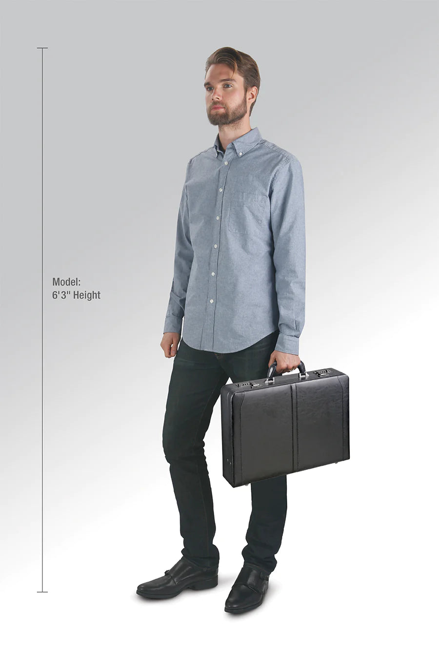 Solo New York Broadway Leather Attaché - Black