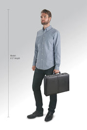 Solo New York Broadway Leather Attaché - Black