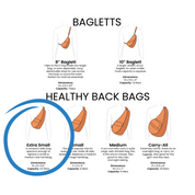 AmeriBag 15" Microfiber Healthy Back Bag Tote® Extra Small - Navy