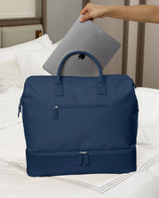 NOBL Travel Drop Bottom Weekender Bag - Midnight Blue