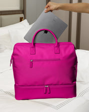 NOBL Travel Drop Bottom Weekender Bag - Hot Pink