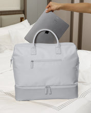 NOBL Travel Drop Bottom Weekender Bag - Silver