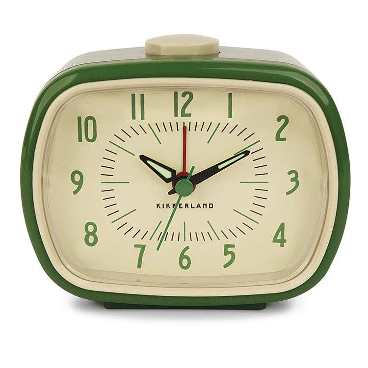 Kikkerland Retro Alarm Clock - Green
