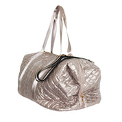 Lemonbella Diamond Weekender Duffle Travel Bag Champagne Gold