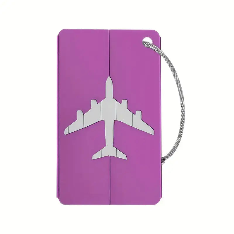 Magnifique Hearts Aluminum Alloy Luggage Tag  - Purple