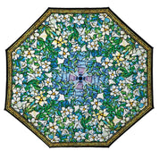 RainCaper Tiffany Field of Lilies Travel Umbrella – Compact, One-Touch Open & Close