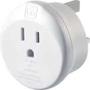 Go Travel Grounded Adaptor Plug USA/UK - White