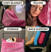 FlyHugz® Travel Blanket & Comfort Bag: Gray
