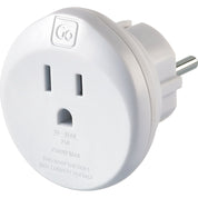 Go Travel Grounded Adaptor Plug USA/Europe - White