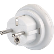 Go Travel Grounded Adaptor Plug USA/Europe - White