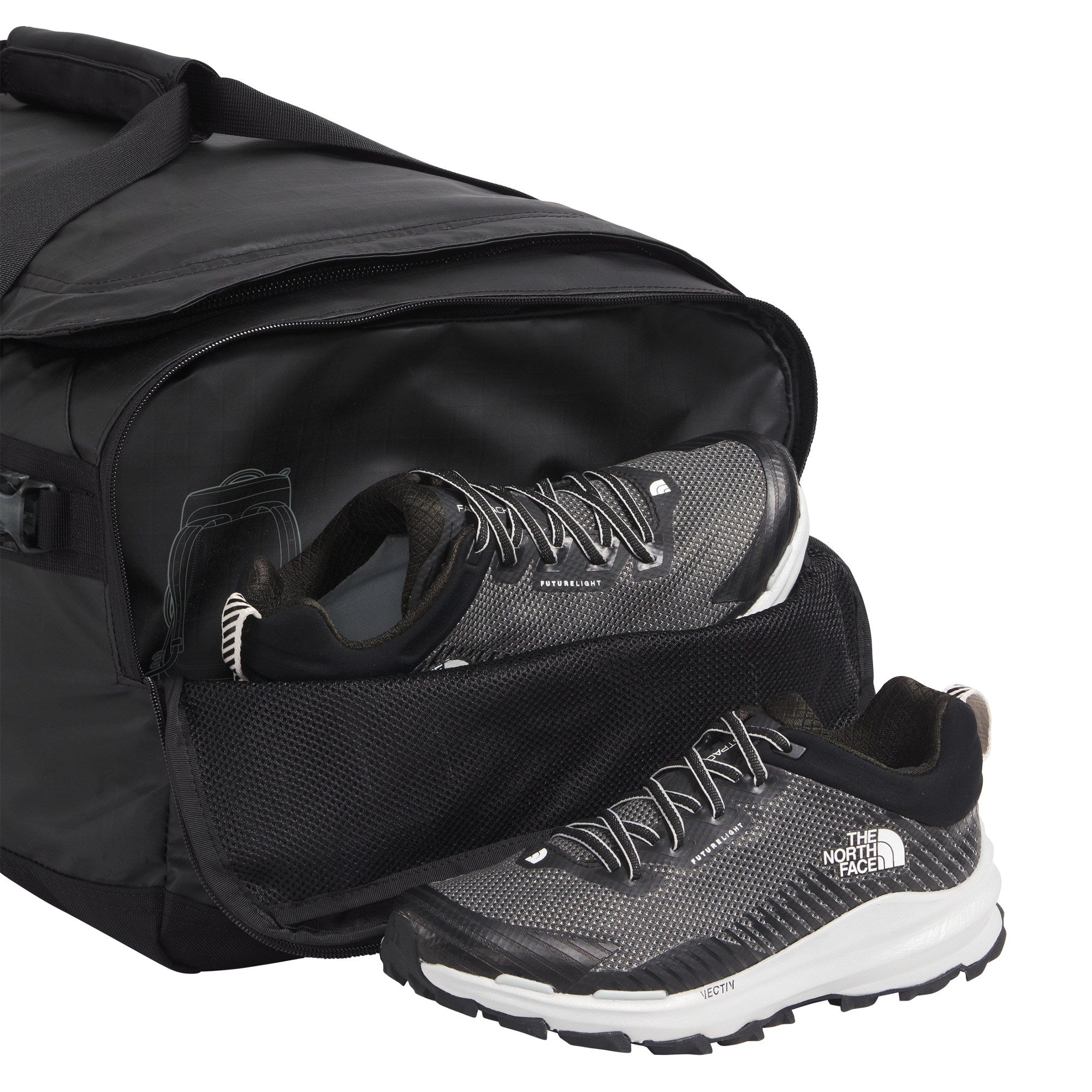 The North Face Base Camp Voyager Duffel 62L -TNF Black/Asphalt Grey