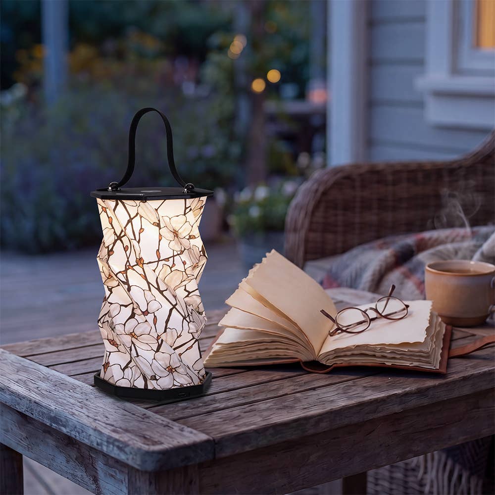 Modgy Louis C. Tiffany Magnolia Window Origami Lantern