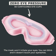 FlyHugz® Premium 100% Blackout Sleep Mask - Pink