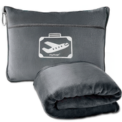FlyHugz® Travel Blanket & Comfort Bag: Gray