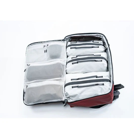 Matador GlobeRider35 Travel Backpack - Garnet top view of inside of bag