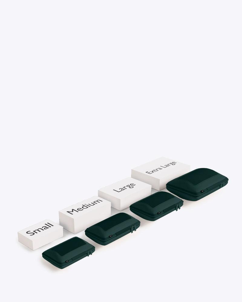 NOBL Travel Compressible 6 Piece Packing Cube Set - Forest Green