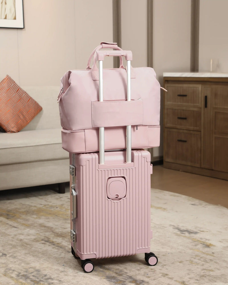 NOBL Travel Drop Bottom Weekender Bag - Blush