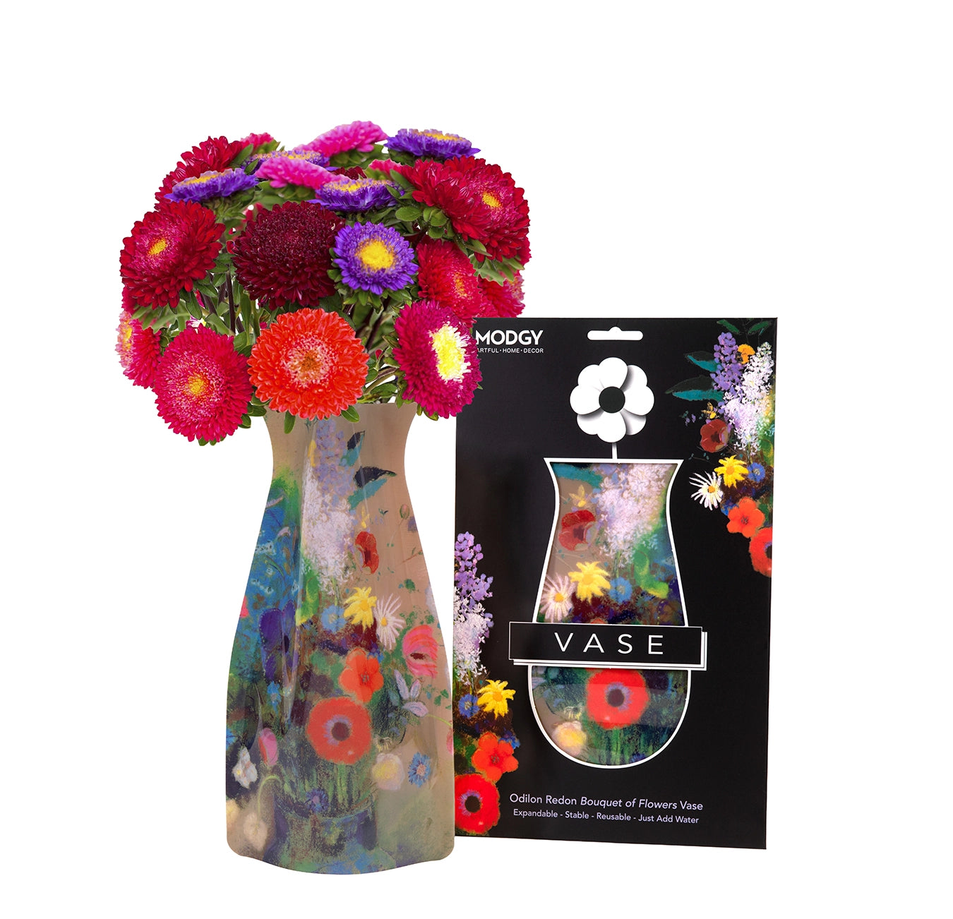 Modgy Expandable Vase -  Odilon Redon Bouquet of Flowers Expandable Vase