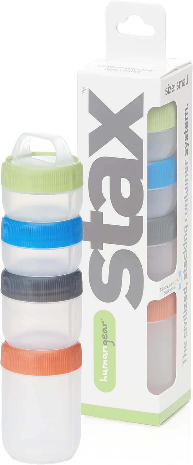 Humangear Stax Small Starter 4-Pack- Clear/Spectrum