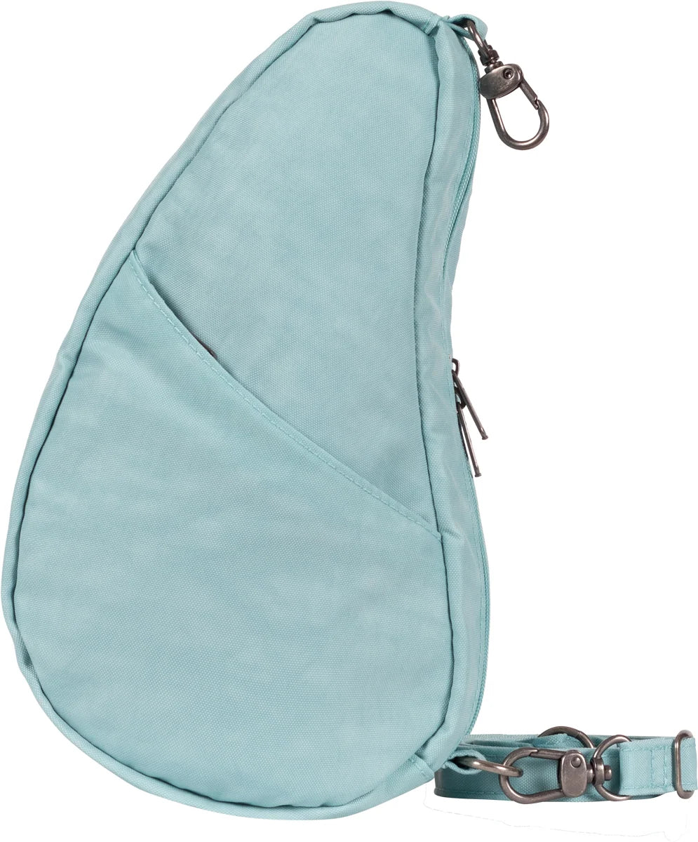 AmeriBag 10" Distressed Nylon Baglett: Aqua