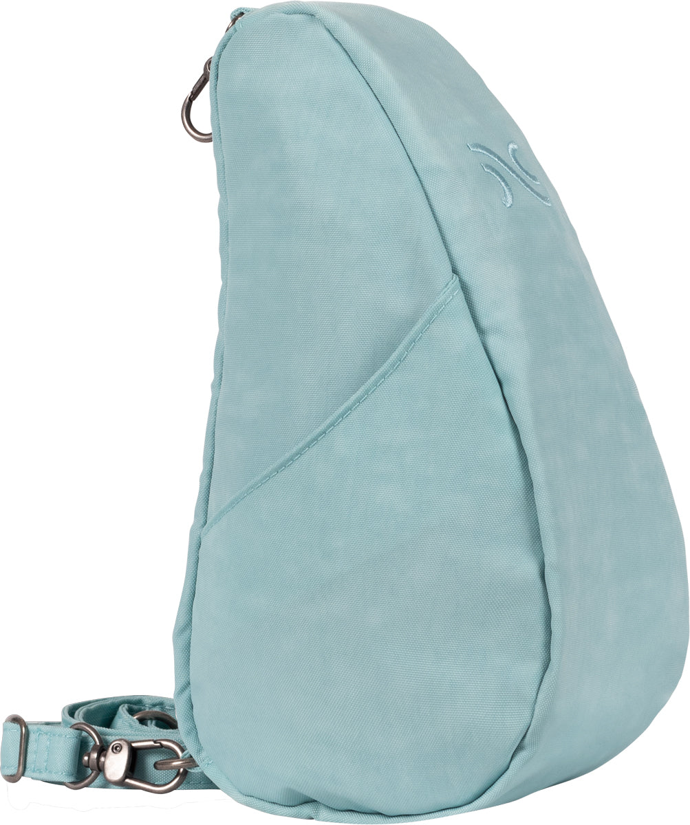 AmeriBag 10" Distressed Nylon Baglett: Aqua