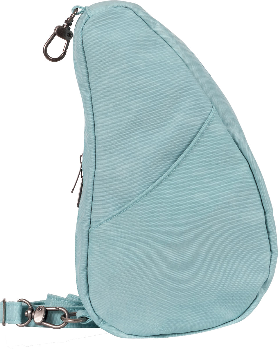 AmeriBag 10" Distressed Nylon Baglett: Aqua