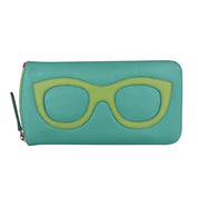 ILI New York Leather Eyeglass Case – Turquoise /Pear/Pink