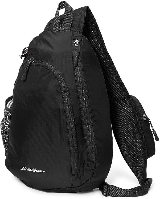 Eddie Bauer Ripstop Nylon Sling Bag Black