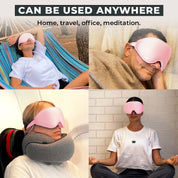 FlyHugz® Premium 100% Blackout Sleep Mask - Pink