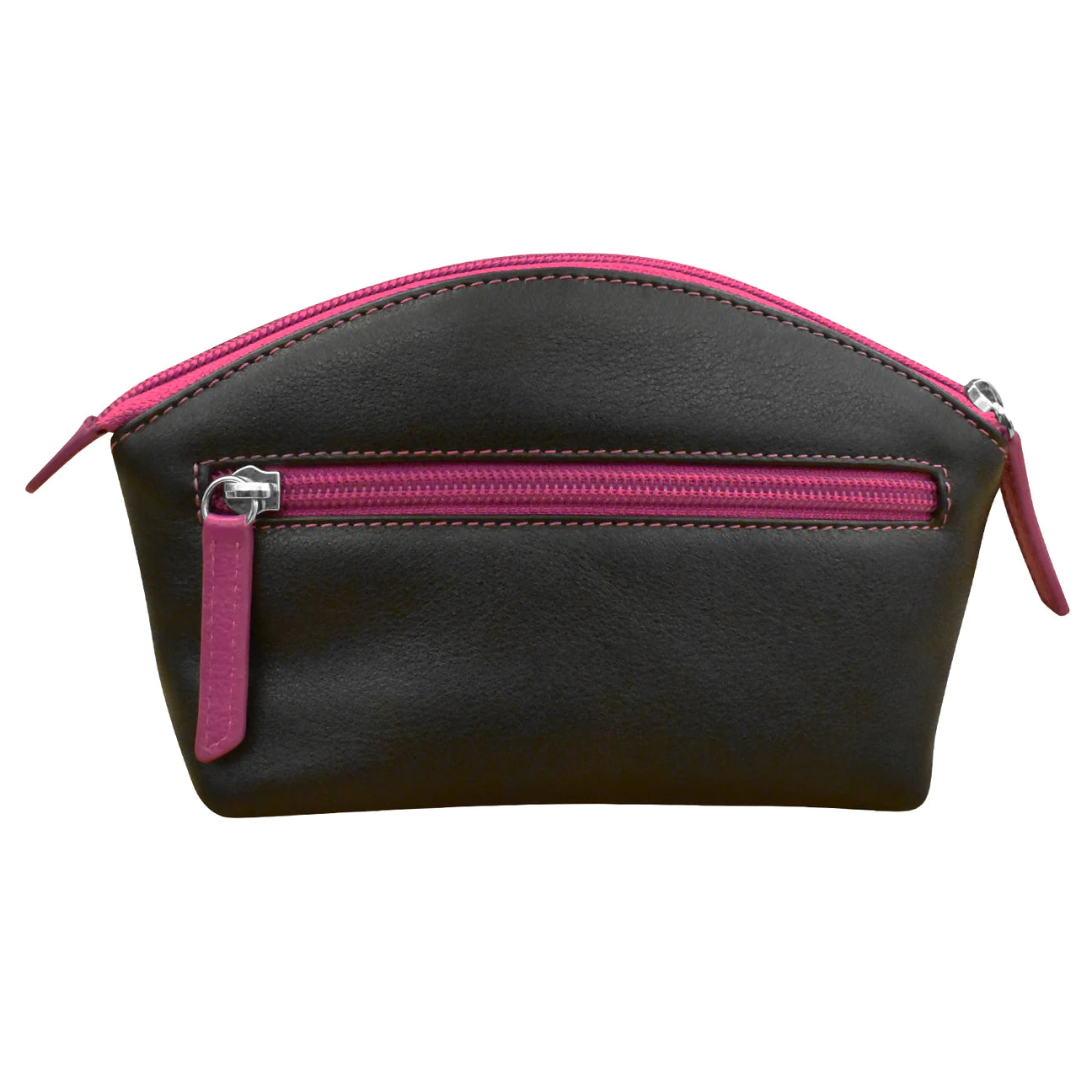 ILI New York Double Heart Cosmetic Case - Black/Red/Orchid