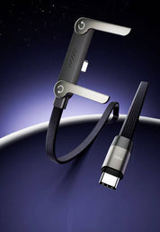 Tech Trendz USB-C Cable & Phone Stand - 2 Colors: Black