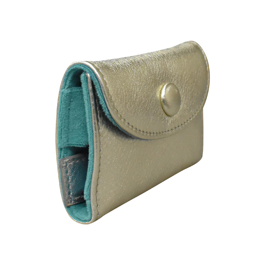 ILI New York Mini Jewelry Organizer - Light Gold/Turquoise