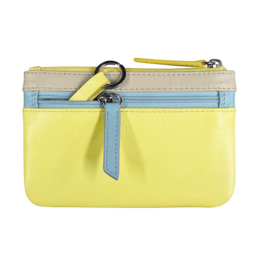 ILI New York  Leather Coin Holder with Key Ring -  Sorrento