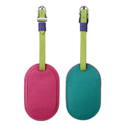 ILI New York Round Luggage Tag - Black Brights