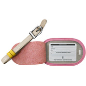 ILI New York Round Luggage Tag - Pink Rainbow