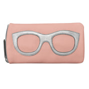 ILI New York Leather Eyeglass Case – Blush/Silver