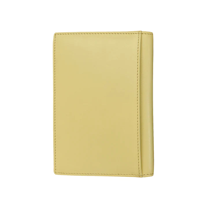 ILI New York RFID Leather Passport ID Wallet Light Yellow