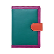 ILI New York RFID Leather Multi Color Passport ID Wallet w/Tab - Paradise Multi