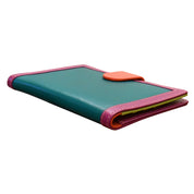 ILI New York RFID Leather Multi Color Passport ID Wallet w/Tab - Paradise Multi
