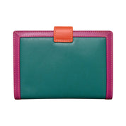 ILI New York RFID Leather Multi Color Passport ID Wallet w/Tab - Paradise Multi
