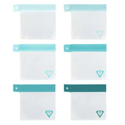 MYTAGALONGS Jewelry Pouches Set of 6 - Teal Gradient