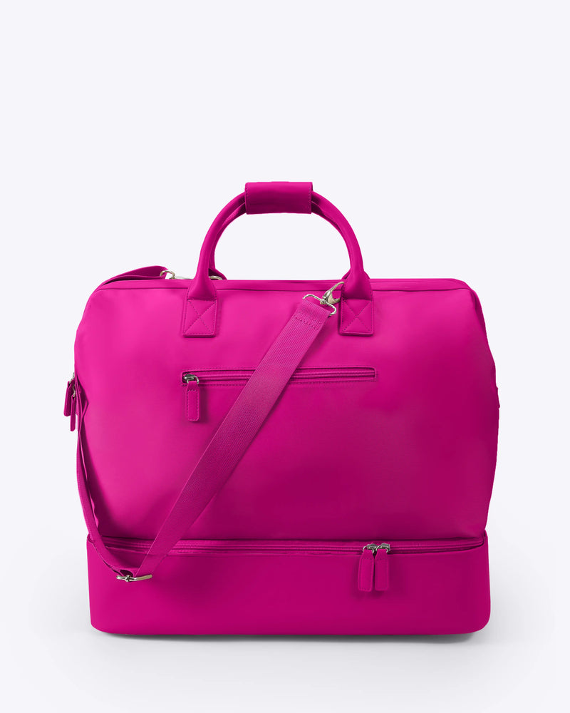 NOBL Travel Drop Bottom Weekender Bag - Hot Pink