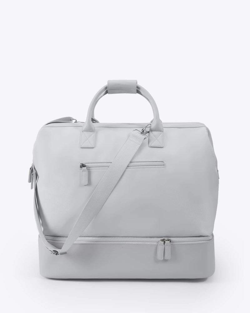 NOBL Travel Drop Bottom Weekender Bag - Silver