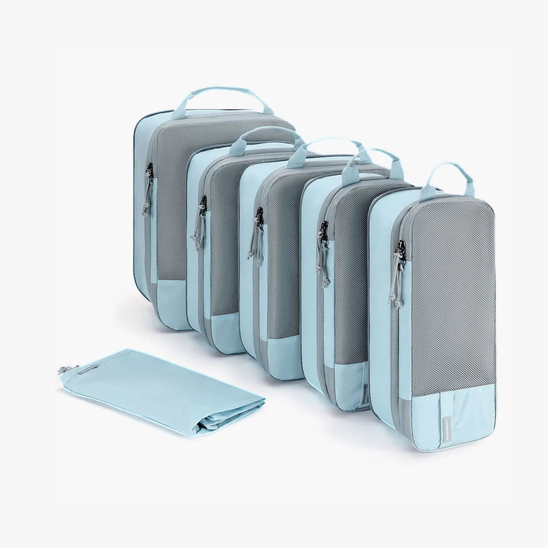 Bagsmart Compression Packing Cubes 6 Piece Set - Light Blue – Irv's Luggage