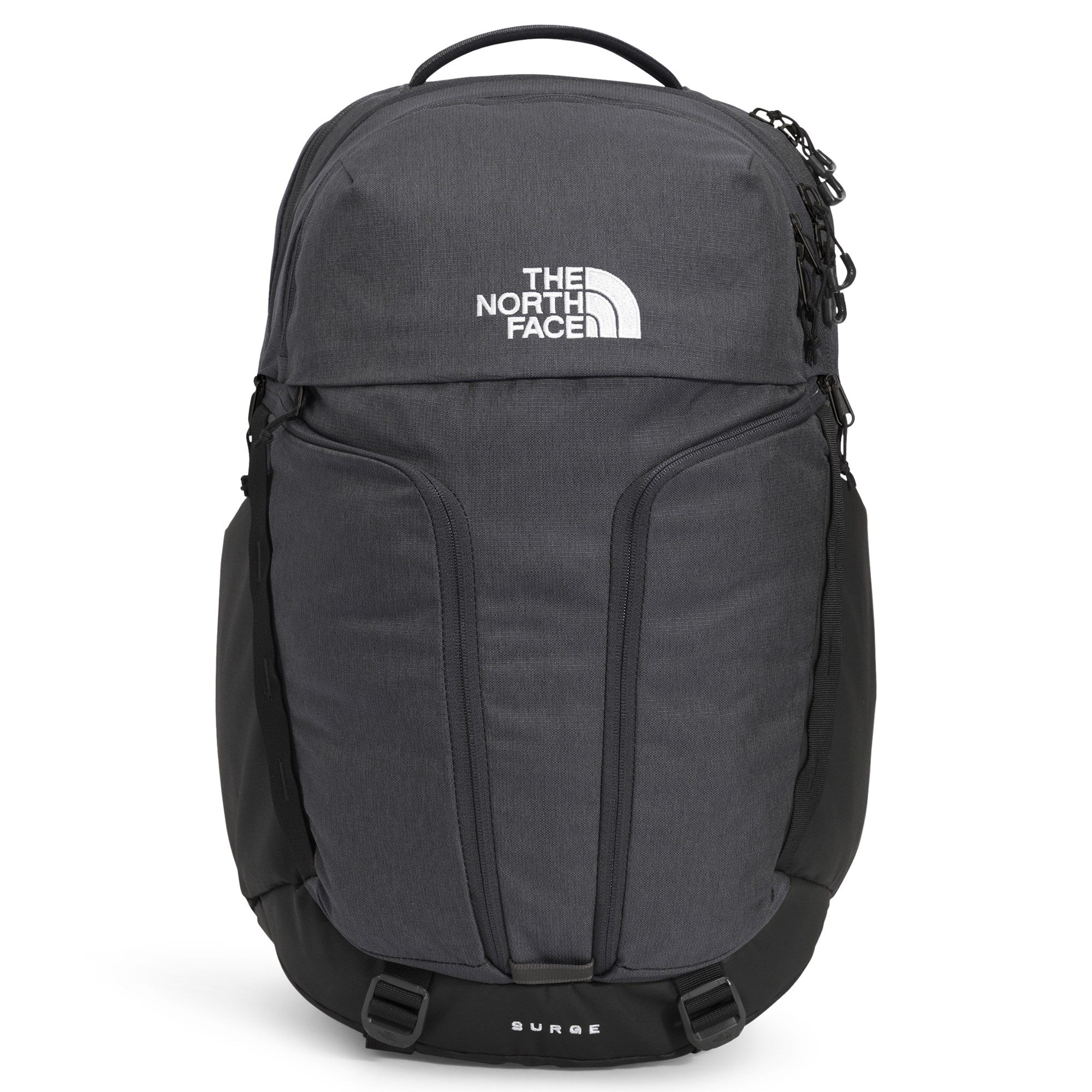 The North Face Surge Backpack, Asphalt Grey Light Heather / TNF Black