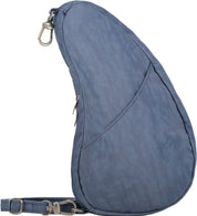 AmeriBag 10" Distressed Nylon Baglett: Vintage Indigo