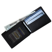ILI New York Men's RFID Compact Bifold Wallet with Left Flip - Chocolate