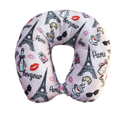 Wolf Essentials Fiber Filled Travel Neck Pillow - Paris