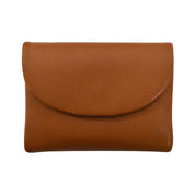 ILI New York Trifold Compact Wallet - Antique Saddle/Stone