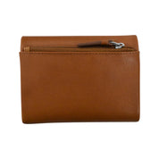 ILI New York Trifold Compact Wallet - Antique Saddle/Stone